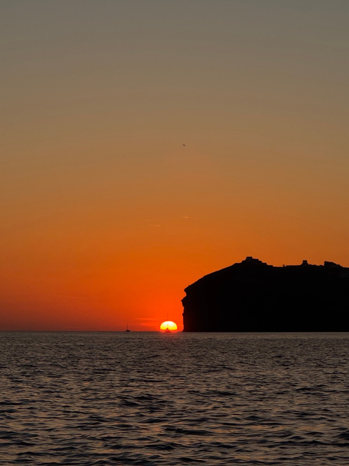 聖托里尼海上日落，在 Flora Fishing Tour 船上欣賞火山口夕陽